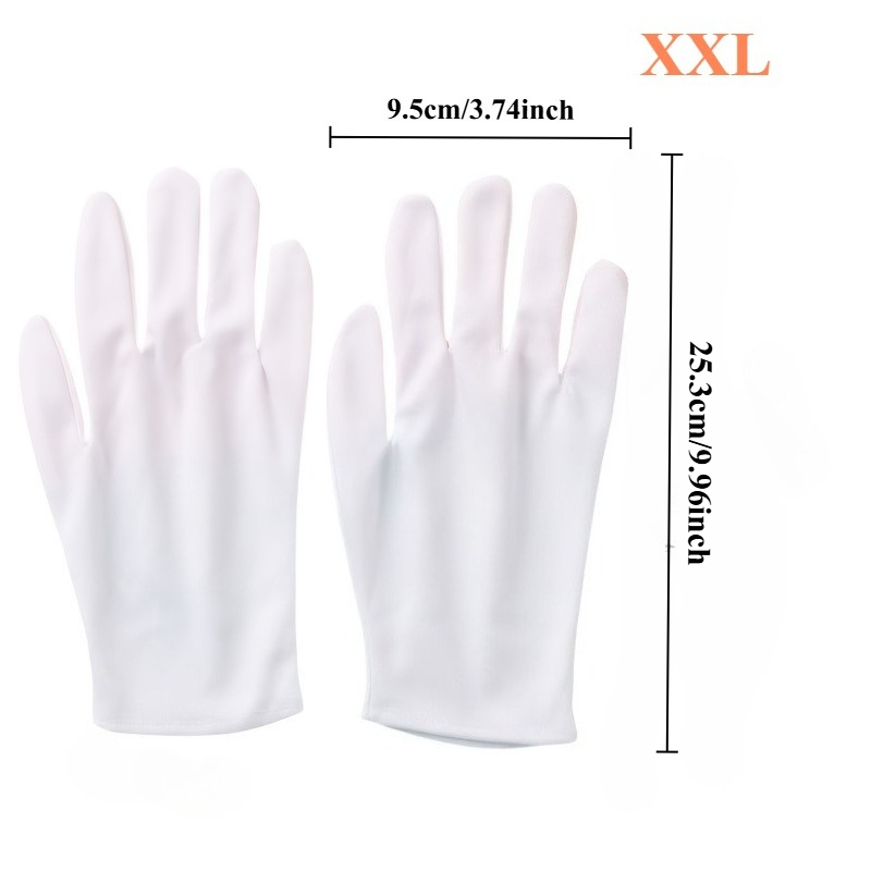 Image of 9 Pairs Of Soft And Breathable White Gloves - Moisturizing Fabric, Suitable For Spa And Moisture, Very Suitable For Women, Moisture Gloves | Soft Texture Gloves | Elastic Gloves