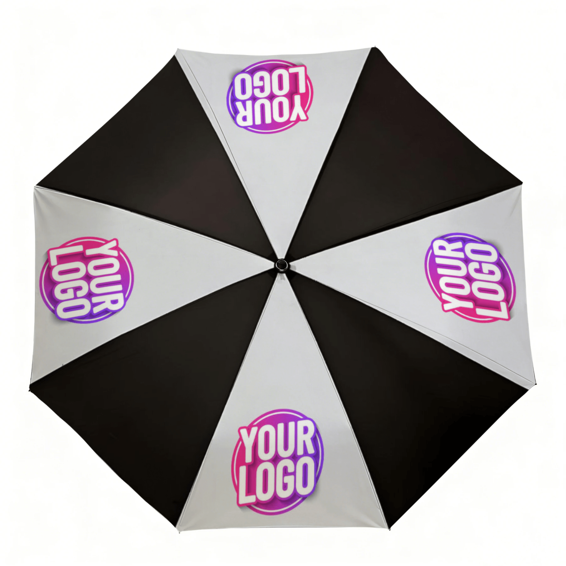 TEMU Custom Logo Folding Umbrella, Octagonal Pattern Personalized Printing, Fully Automatic Open And Close, Sunscreen Portable Travel Umbrella