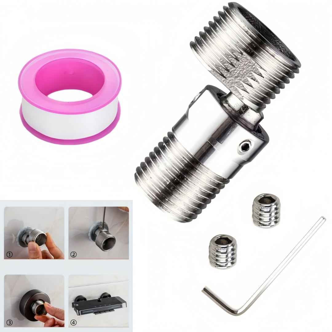 TEMU 1 stuks Verstelbare Voet Kraan, 360° Draaibare Hoekaanpassing, Verdikte Bescherming, Multifunctioneel voor Douche en Badkamer Aanpassingen met