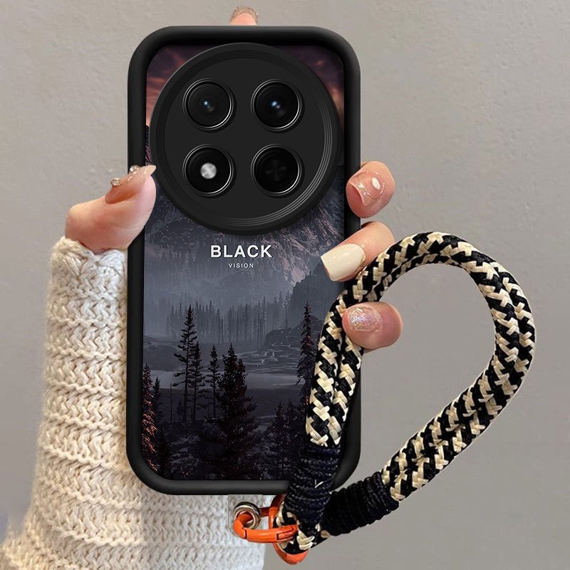 TEMU Scenery Cases Sutible For Huawei Honor Magic 7 Lite Lanyard Phone Case Sutible For Men And Women. High-quality Tpu Cute Soft Hanging Rope