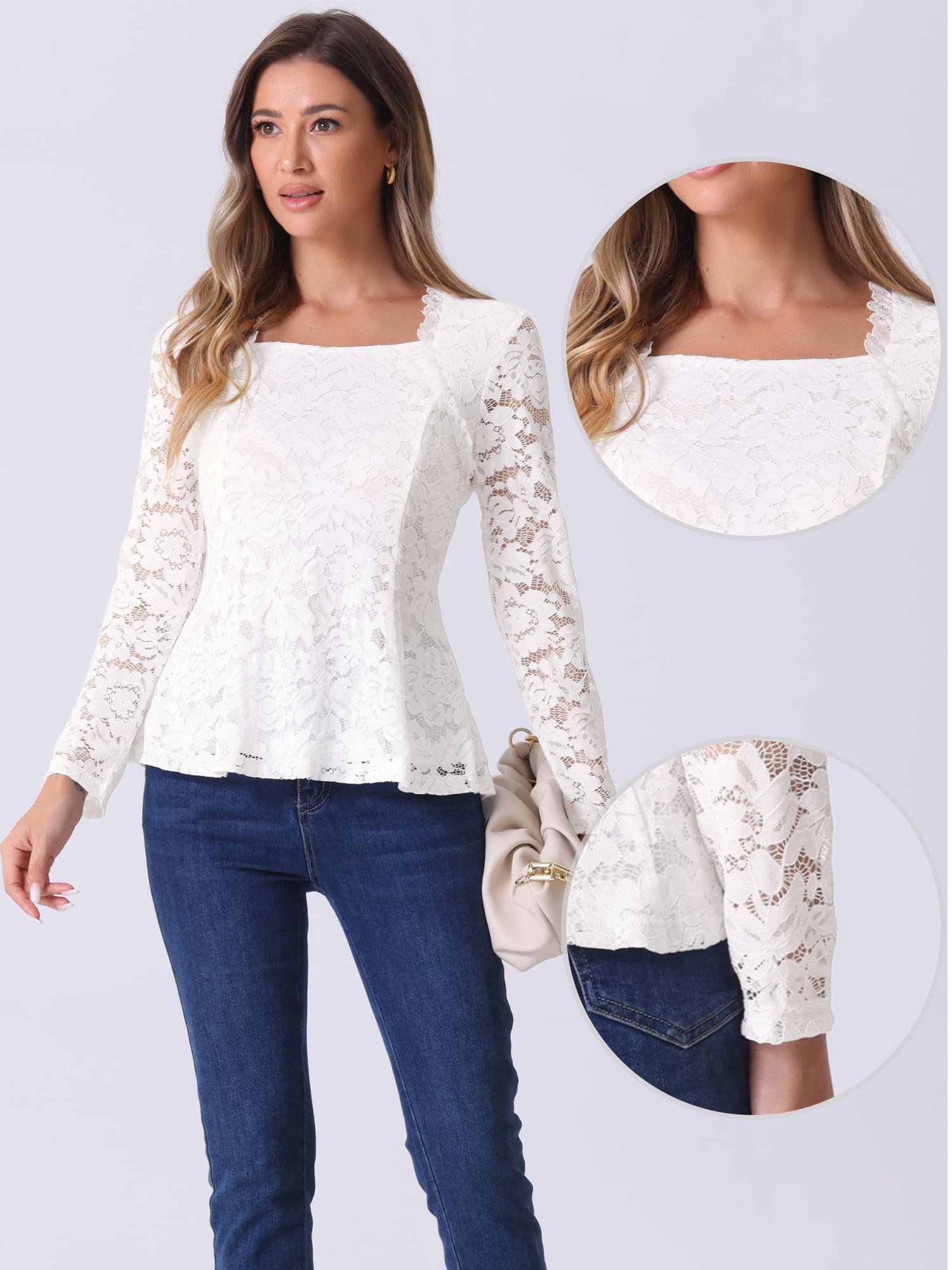 peplum long sleeve shirt