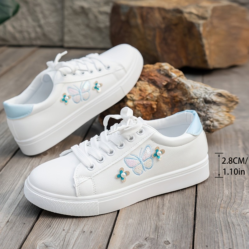   yl womens 3cm low top sneakers suitable for wear   cover lace up shoes with   pattern round toe sole cushioned comfortable for casual   use minimalist women shoes details 2