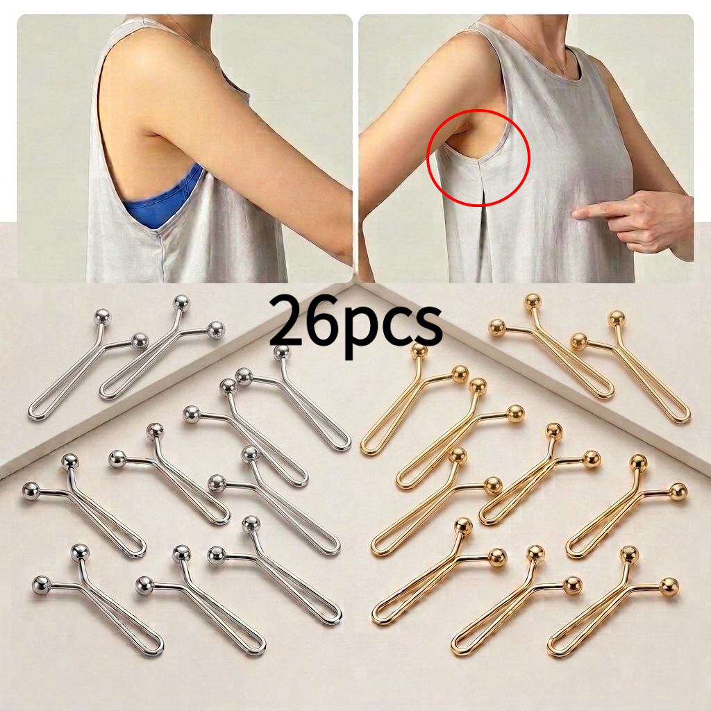 TEMU 14/26pcs Outdoor Seamless Anti-exposure Invisible Gadgets - Sleeveless Clothing Underarm Tools - No Sewing Required; Can Shrink Underarm Cuffs,
