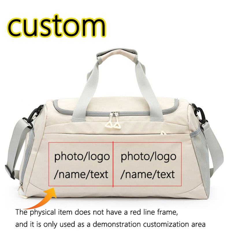 TEMU Customizable Graphic Logo Tote Bag With A Unique Design, Featuring A Large Capacity Suitable For Gym, Commuting, And Travel. It Includes A