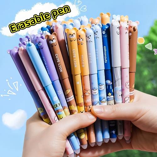 gelstift-set, 30-teilig, 4 stifte + 26 , 0,5 mm feinspitze, blaue tinte, integrierter radierer, ideal zum notizen machen schreiben, büro- schulmaterial, geburtstagsgeschenk,