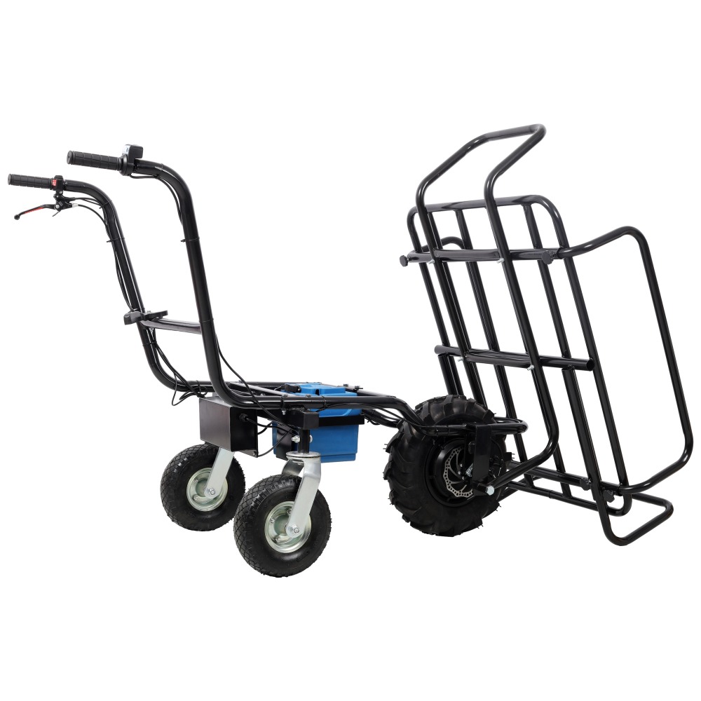 24v   350w electric transportation cart 265lbs load utility garden dump cart with metal handle and 16   heavy duty yard lawn wagon for   outdoor gardening cargo transport Product details 5