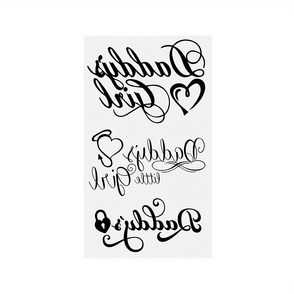 Waterproof Temporary Tattoo Stickers Featuring A Dark Style Heart Lock With A Little Tail, Body Art For , Fake Tattoo Sleeves For Women And Men, Suitable For Wrists And Necks