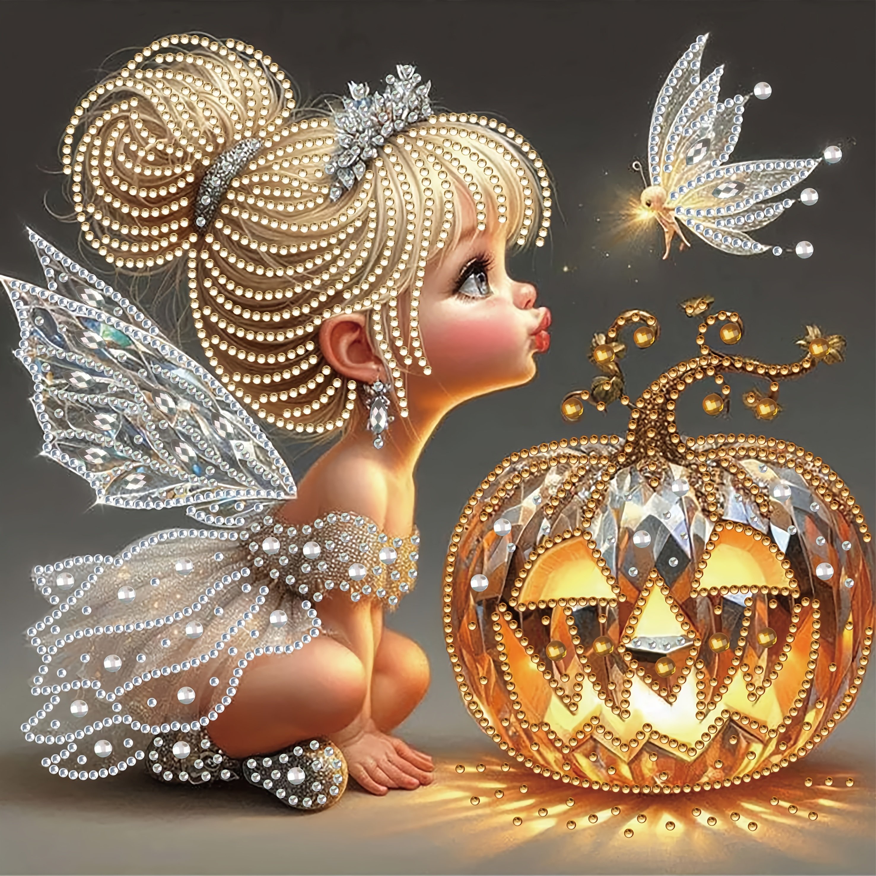 TEMU Kit de peinture diamant motif Princesse Féérique | Artisanat avec strass en cristal de spéciale, cadeau de décoration murale parfaite , toile