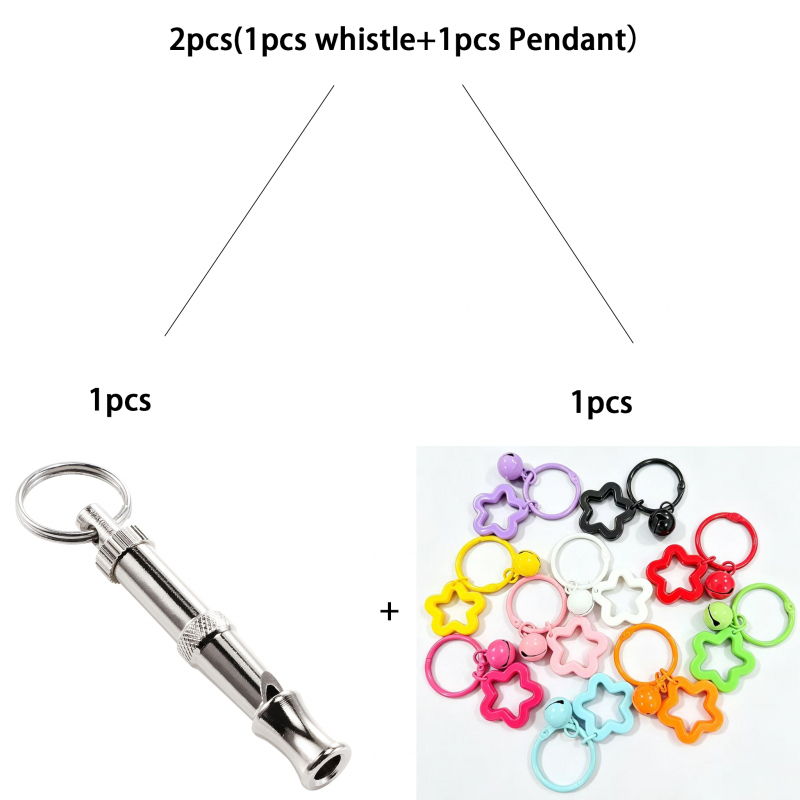 TEMU 2pcs(1pc Whistle+1pc Pendant)professional Dog Barking Control Whistle Technology Adjustable Frequency Puppy Training Whistle Pet Training