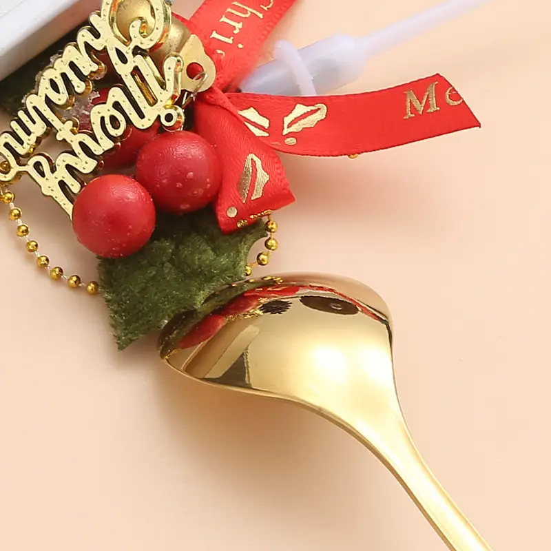 6pcs stainless steel holiday cutlery set with santa & snowman dessert spoons and forks - 410 grade rust-resistant christmas, halloween, thanksgiving & eid al-fitr gift box - festive tableware for family , parties, and seasonal decorations - durable kitchen & dining essentials Product details 3