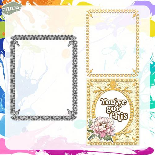 scrapbooking 2025 elegant metal cutting die set with floral geometric designs scrapbooking photo albums embossing diy paper cards scrapbooking supplies decorative metal die intricate patterns metal cutting dies