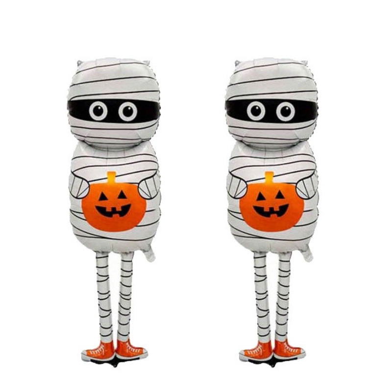 Image of 2/3pcs Halloween Balloon Pumpkin Foil Balloons, Halloween Home Decor Props Indoor Amusement Park Theme Decoration Atmosphere Creation Arrangement, For Christmas