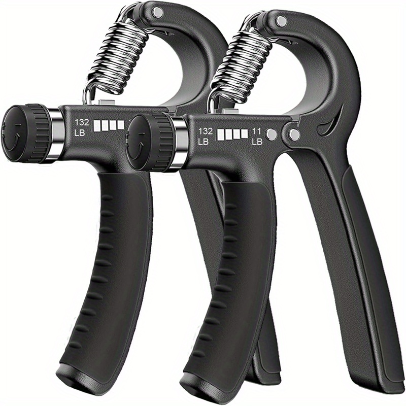 2 pack heavy duty grip strength trainer with adjustable   11-132 lbs - ergonomic hand & forearm squeezer, durable plastic construction, portable manual hand gripper for muscle building,   recovery, home gym & travel workouts - ideal for athletes, fitness enthusiasts & physical, strength training equipment, hand grips for exercise,  , reinforced handles, sturdy construction Product details 0