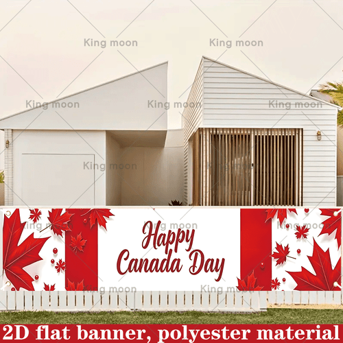 2d flat 2d flat 2d flat 2d flat 2d flat banner 1 canada day banner 200x45cm polyester banner red leaf design canada national day decoration for home outdoor indoor party holiday celebration supplies