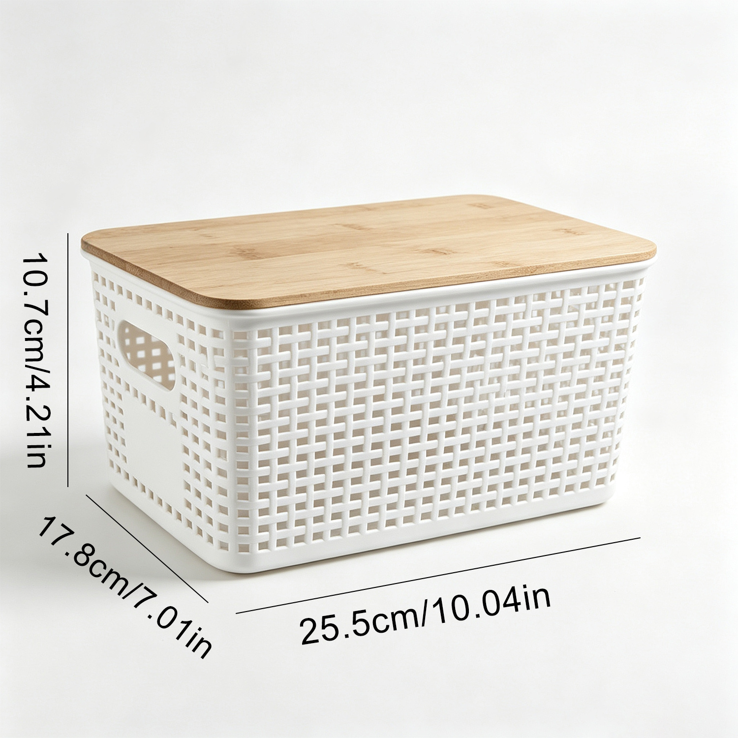 8-Pack Stackable Storage Bins with Bamboo Lids