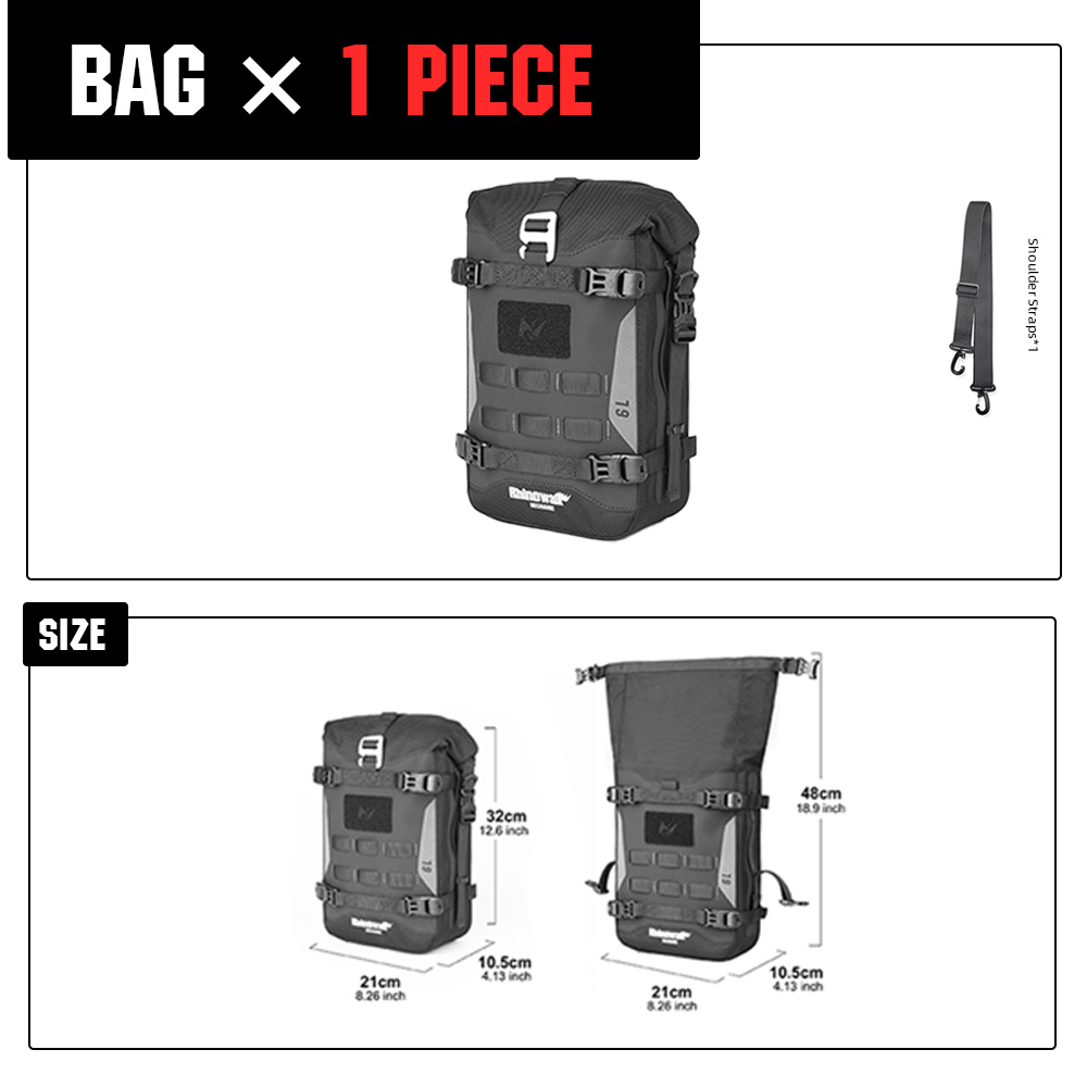 TEMU Rhinowalk Motorcycle Bumper Bag Frame Crash Bar Pack Outdoor Cycling Tool Placement Bag With Inner Support Board