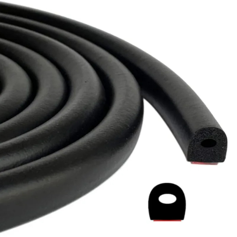 TEMU 196.85inch D-shaped Foam Seal With Adhesive Tape, Ideal For Weatherproofing Boats, Rvs, Marine Applications, Garage Doors, Windows, And More