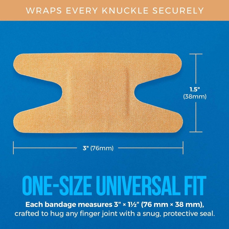 Flexible Fabric Bandages - Flex Fabric Adhesive Bandages Knuckle Bandages Finger Care and to Protect Wounds from Infection - Count Box