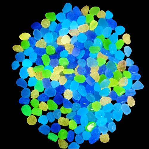 80pcs luminous stones colorful resin stones suitable for gardens lawns aquariums weddings and night decorations luminous effect plastic material lightweight weighing 0 08