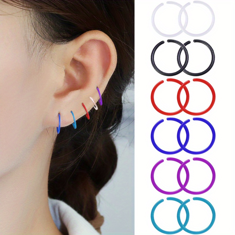 

16pcs Plastic , Cartilage Daith Tragus Piercing Jewelry For And