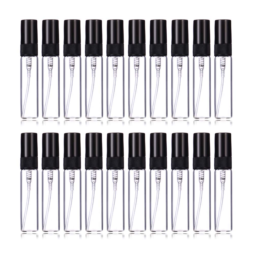 TEMU 20pcs 0.17oz Glass Perfume Spray Bottles - Pvc-free, Refillable Travel Essential Oil Bottles, Leak-proof Design, Portable Perfume Bottles,