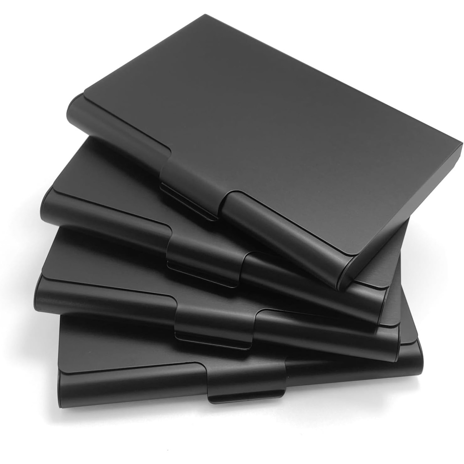 4pcs Business Card Case, Super Lightweight Business Card Holder, Aluminum Alloy Business Card Cases, Style Closed, Pocket Metal Card Case For Travel And Business