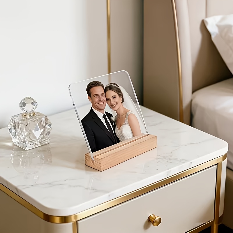 Image of 2d Flat - [2d Flat] 2d Plane Custom Acrylic Photo Frame Suitable For Valentine's Day, Anniversaries, Weddings, Birthdays And Other Occasions, And Can Be Used As Home And Office Desktop Decorations
