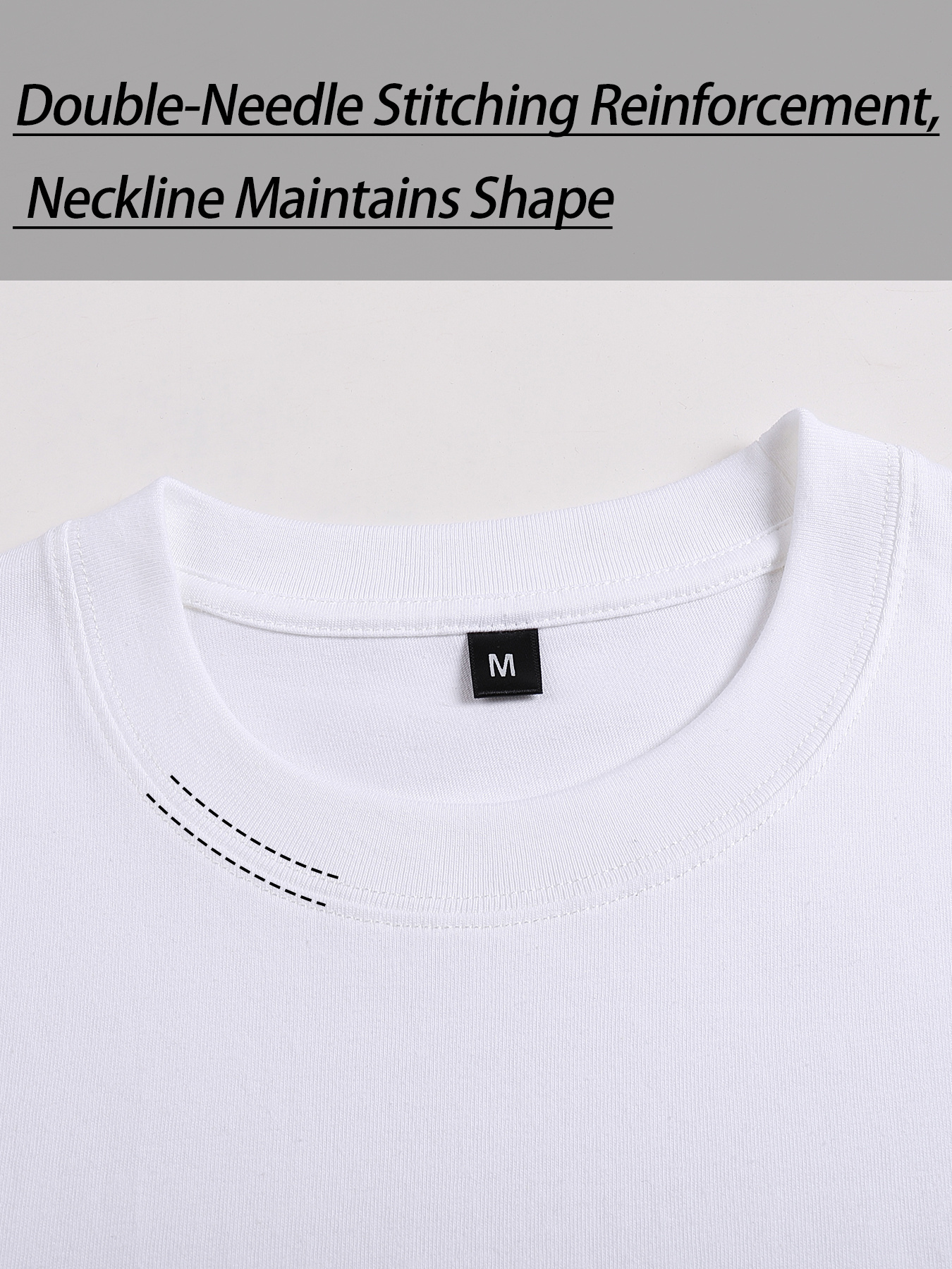 TM471 Tricou pentru bărbați 100% bumbac cu imprimeu simplu cu litere, mânecă scurtă, confortabil și respirabil pentru timp liber, măiestrie de înaltă calitate cu trei ace și cusătură grea