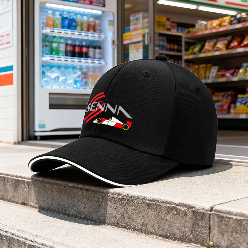 TEMU Casquette de baseball de course automobile 1 pièce unisexe - Légère rouge/blanche, convient pour le port, , les journées de , les , les tenues