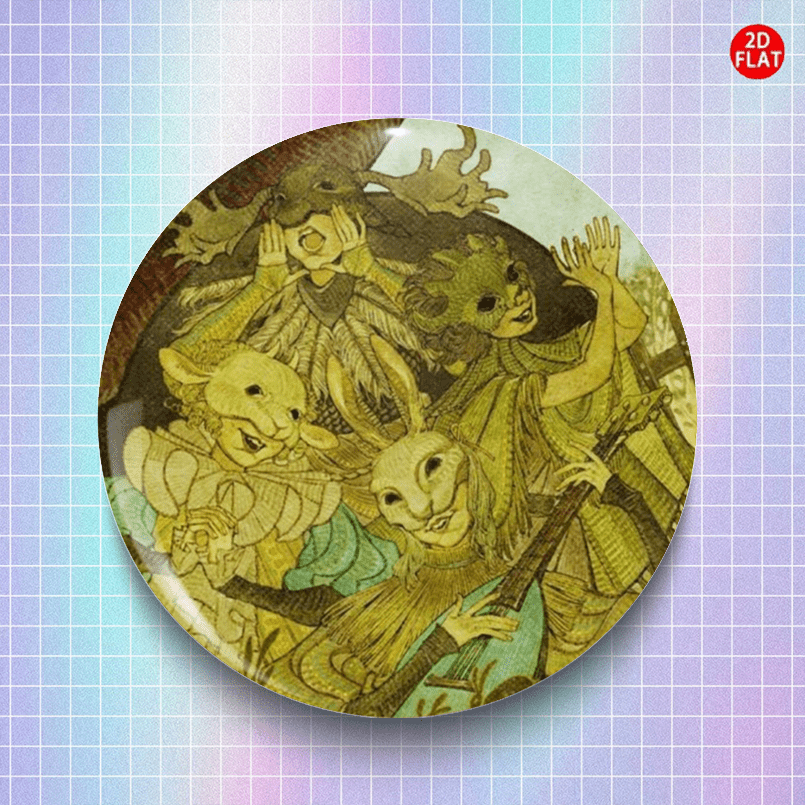 (2D PLOŠČA) Pojoča in plešoča najnovejša risana anime broška/priklopka/znak 2026, primerna za oblačila, kape, nahrbtnike in druge majhne dodatke