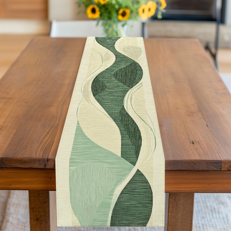TEMU 1pc Home, Kitchen, Party Tablecover, Table Cloth, Table Accessories, Tableware, Table Fabric, Modern Abstract Pattern - Tones, Suitable For