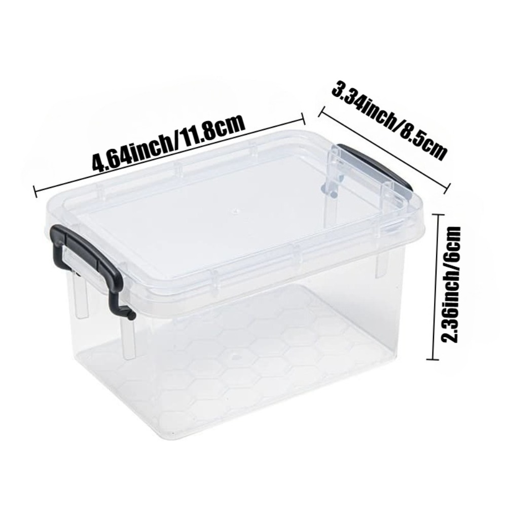 7pcs Stackable Transparent Plastic Storage Box with Lid