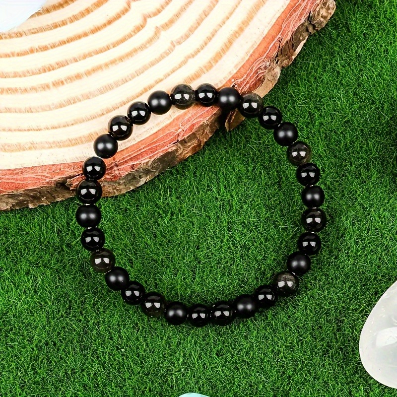 Women's Triple Protection Bracelet 6mm Beads Stackable Layered Jewelry