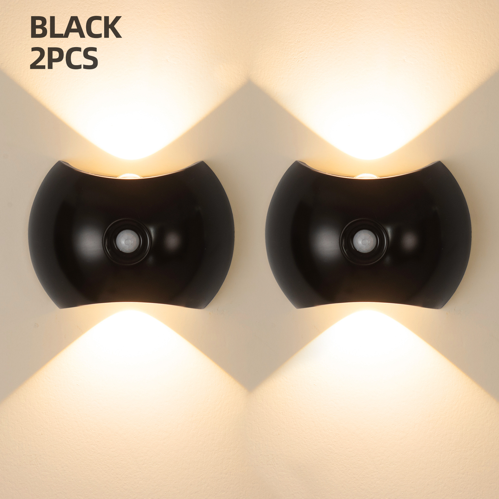 2pcs LED Motion Sensor Light, USB Rechargeable Cabinet Wall Lamp