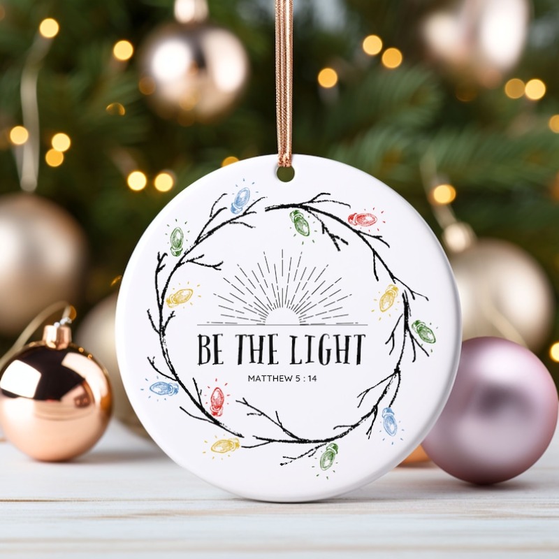 TEMU Light Christian Christmas Decoration Modern, Christian Christmas Tree Faith Based Ornament Gift Religious Bauble Tree Decor