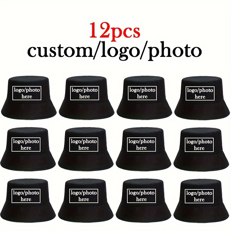 Image of "6/10/12-pack Customizable Men'-sided Fisherman Hats - White& Tropical Print, 100% Polyester, Machine Washable For Beach, Fishing, Football, Carnivals& Outdoor Events"