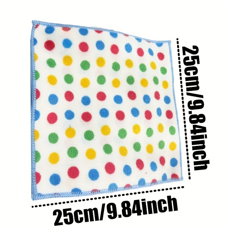 50pcs polka dot coral microfiber cloths non greasy non shedding thick and super absorbent ideal for kitchen bathroom and bedroom use Product details 2