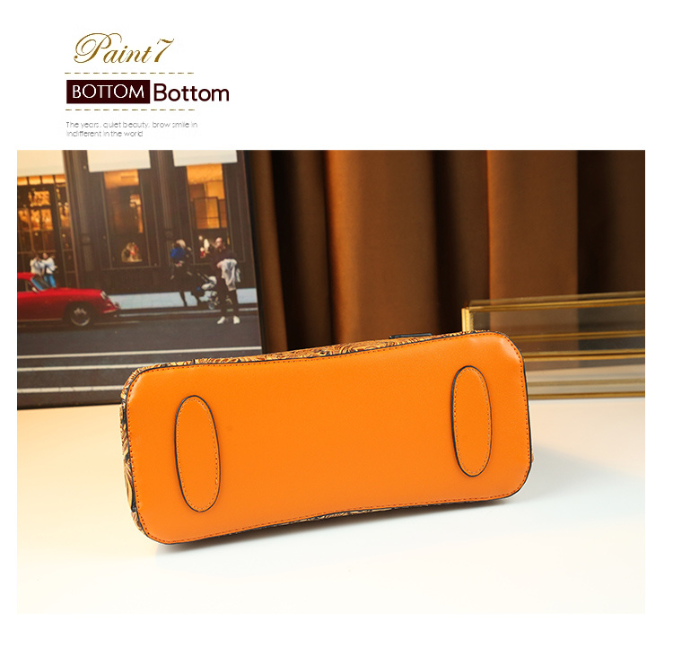 Deep Purple Retro Embossed Handbag with wallet