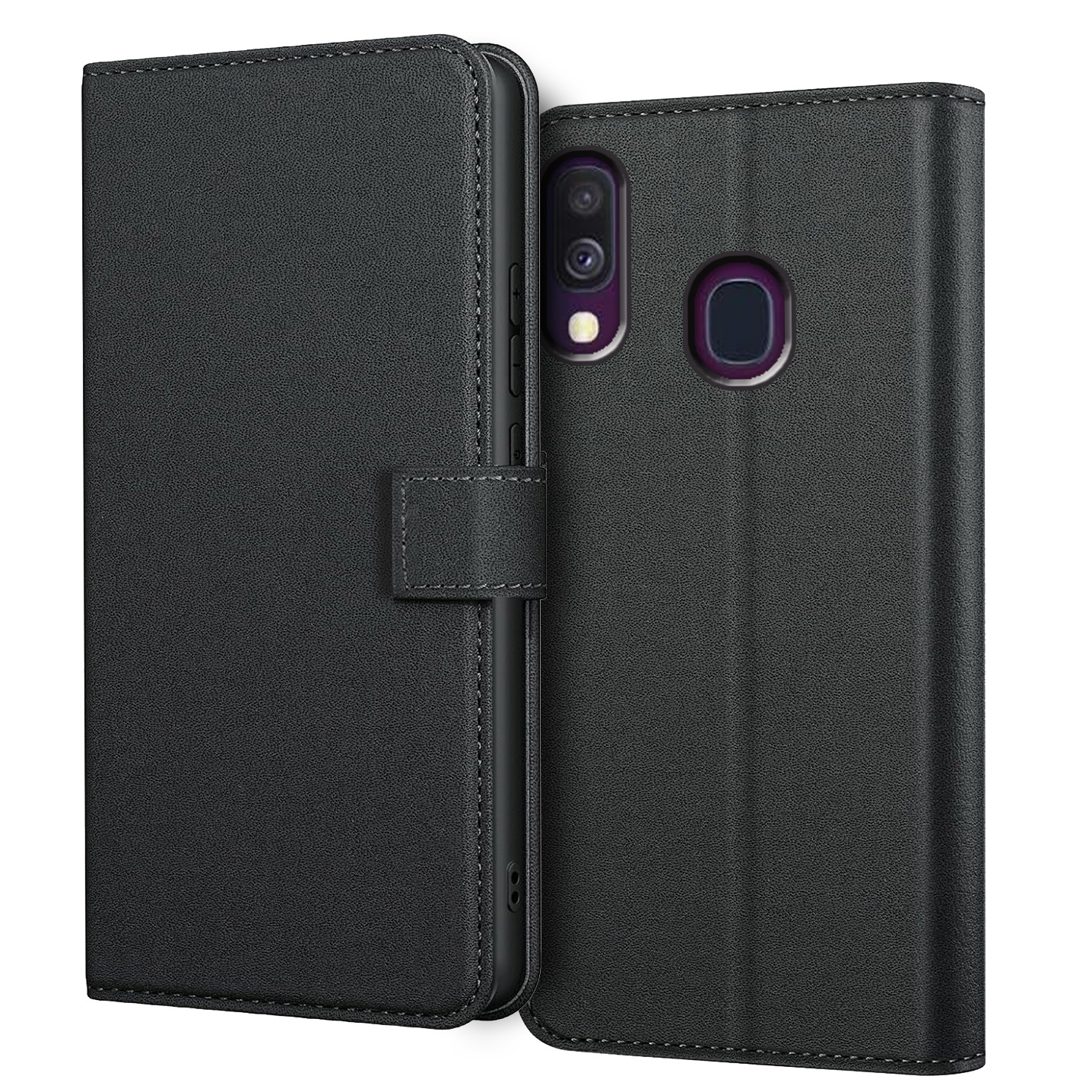 TEMU Phone Case - Protective Phone Case Cover For For Galaxy A40, Featuring A Kickstand, Card Slot, And Faux Leather