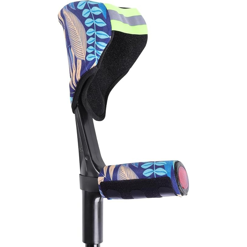 Image of Forearm Crutch Pad And Hand Grip Cover For Open Cuff Crutch Forearm Crutch Accessories, Moisture Wicking Breathable Forearm Crutch Covers With Elastic Strap Increases Walking (only 1 Set)