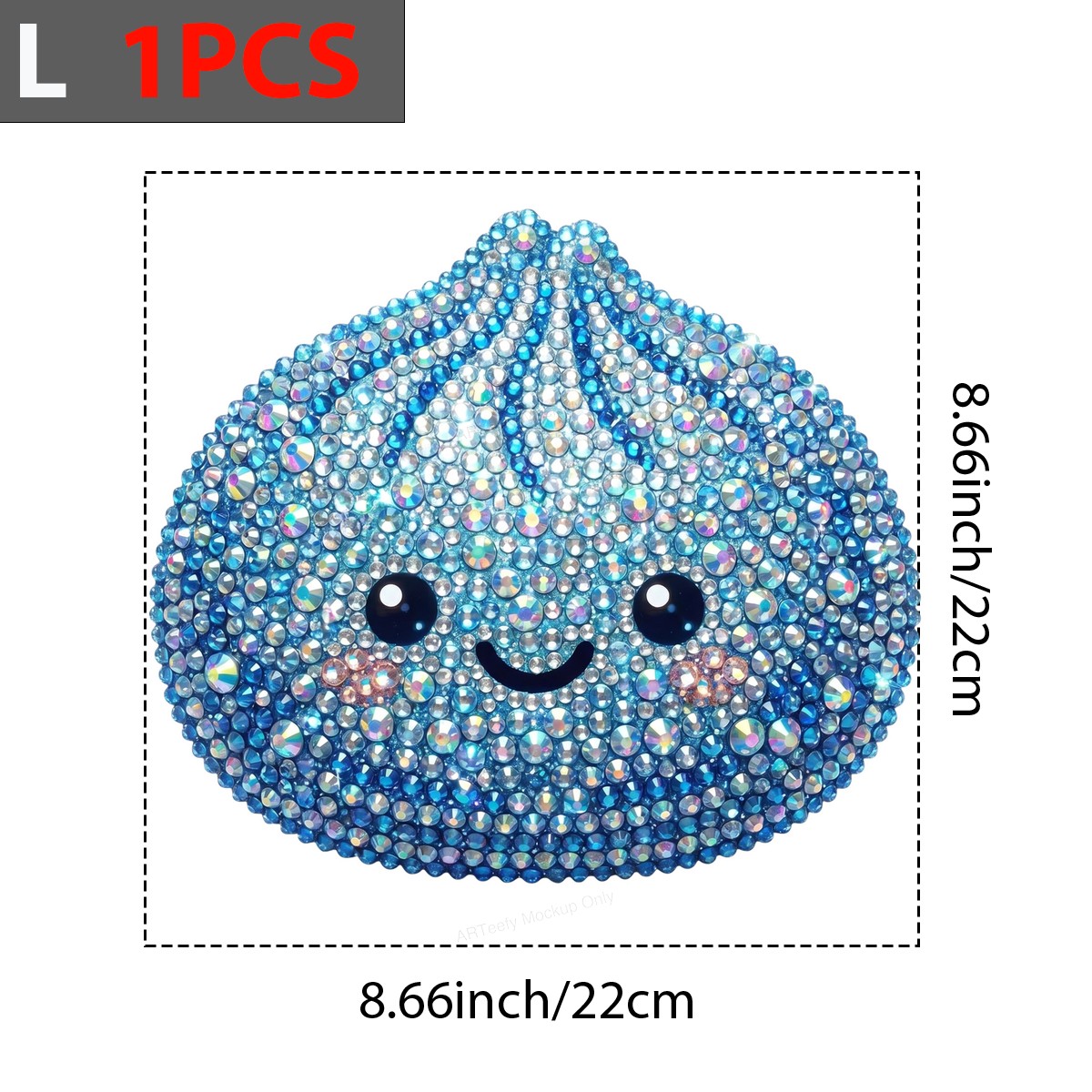 TEMU Dtf Transfer Cute Shiny Dumpling Face Pattern, Suitable For T-shirts, Hoodies, And Tote Bags 2d