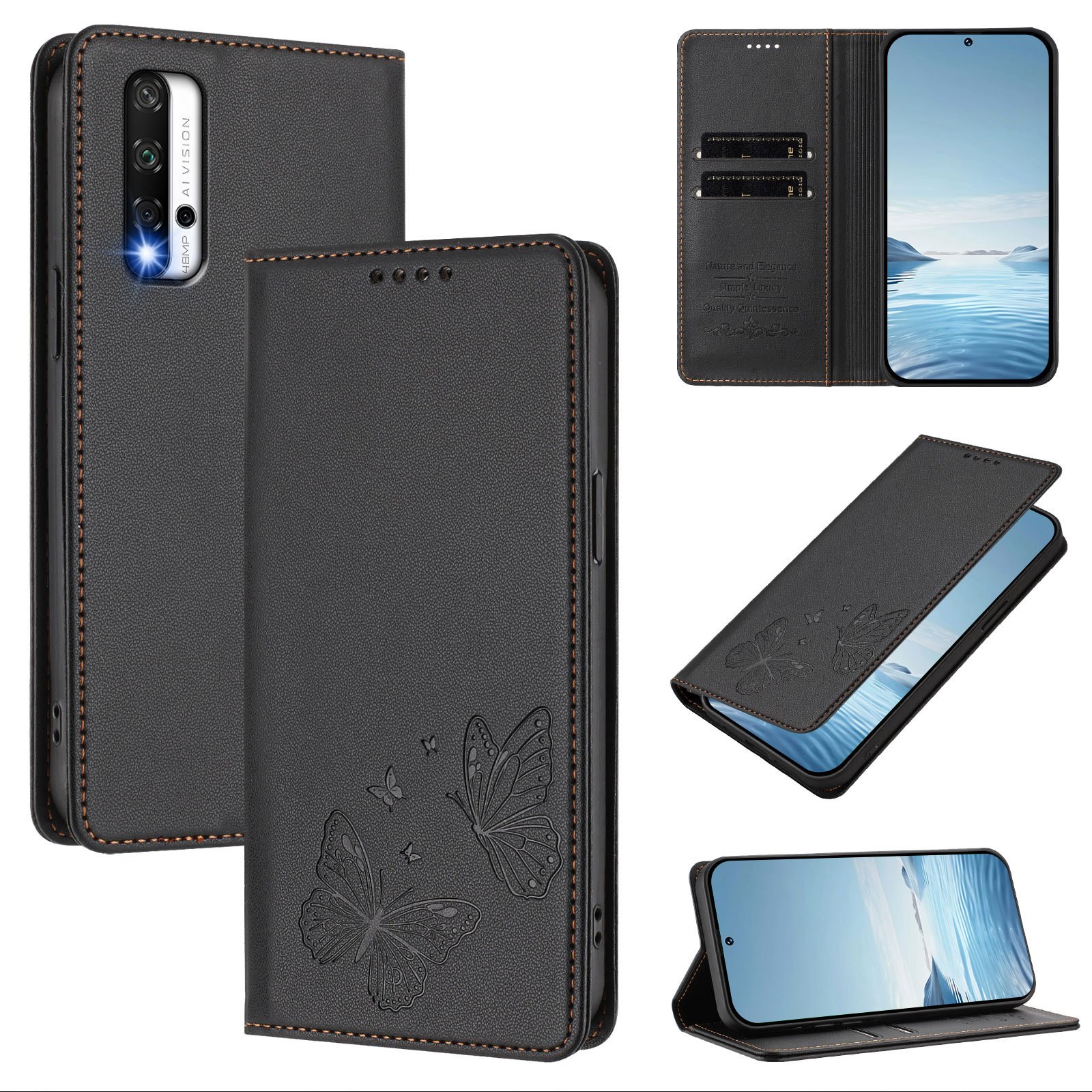 TEMU Phone Case: Synthetic Leather Wallet Phone Case With Pattern And Slots, Stand Magnetic Flip Cover Design, Anti-skimming, Shockproof Protective