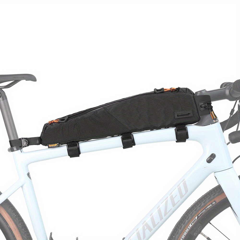 Rhinowalk 2.1l Large Bike Top Tube Bag - Adjustable Strap, Multiple Compartments, Frame For Cycling Accessories, Travel & Commuting, , Secure Storage
