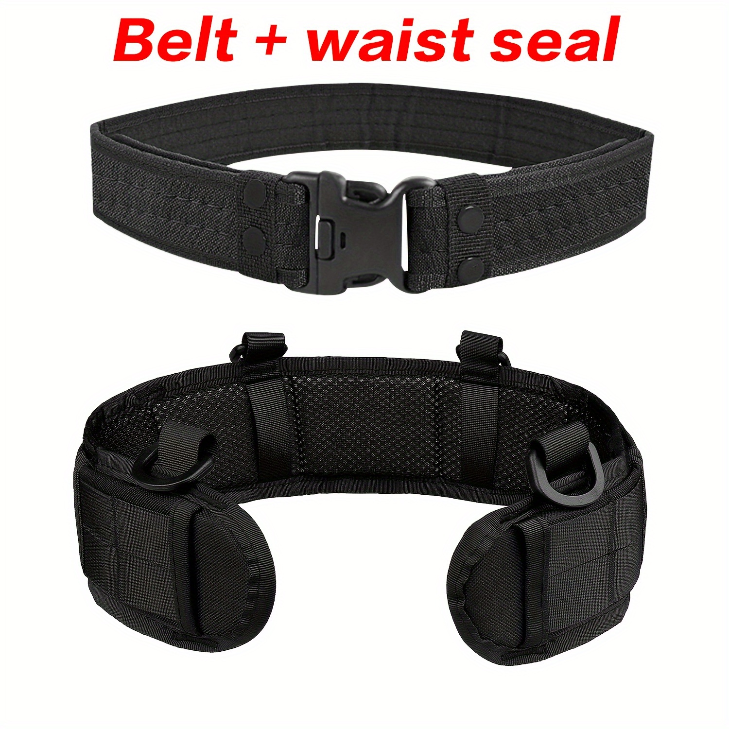 TEMU New Multi-functional Molle System Belt, Equipped With, Securing Loops, And Buckles—made Of Durable Nylon, Easy To Operate, Suitable For Hiking
