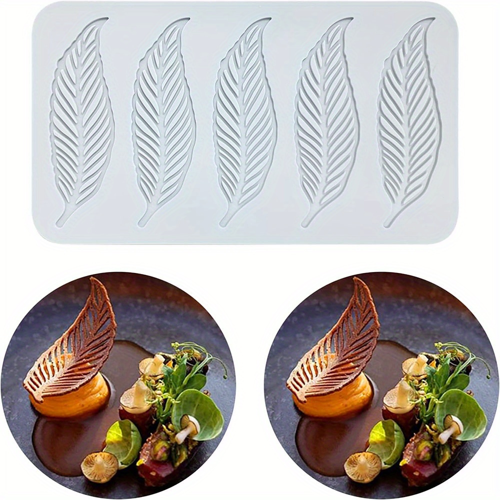 1pc Leaf-shaped Silicone Mat - Ideal For Baking, Cakes & Desserts - Perfect For Soft Candies, Chocolate, And Fondant Decorations, Baking Mat|decorative Baking Mat|silicone Baking Mat
