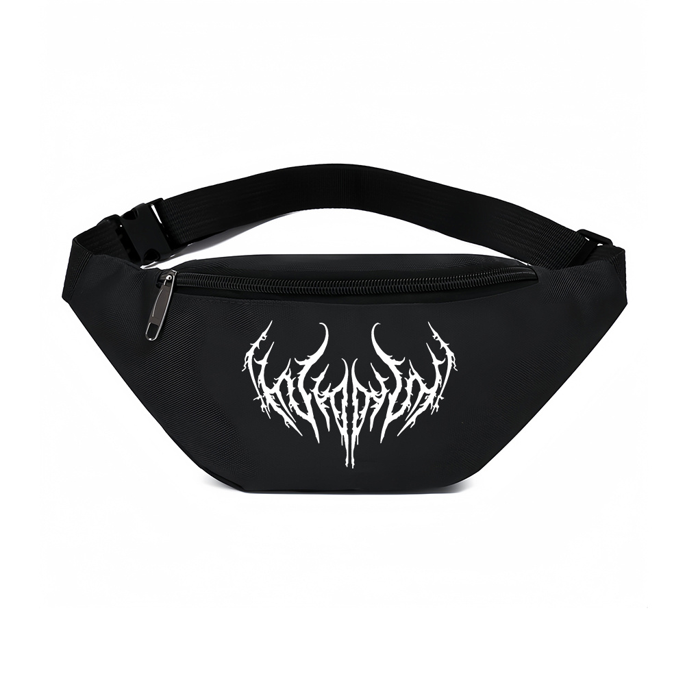 TEMU 1pc Sac Banane Flamme Blanche Léger Bandoulière pour Hommes Femmes