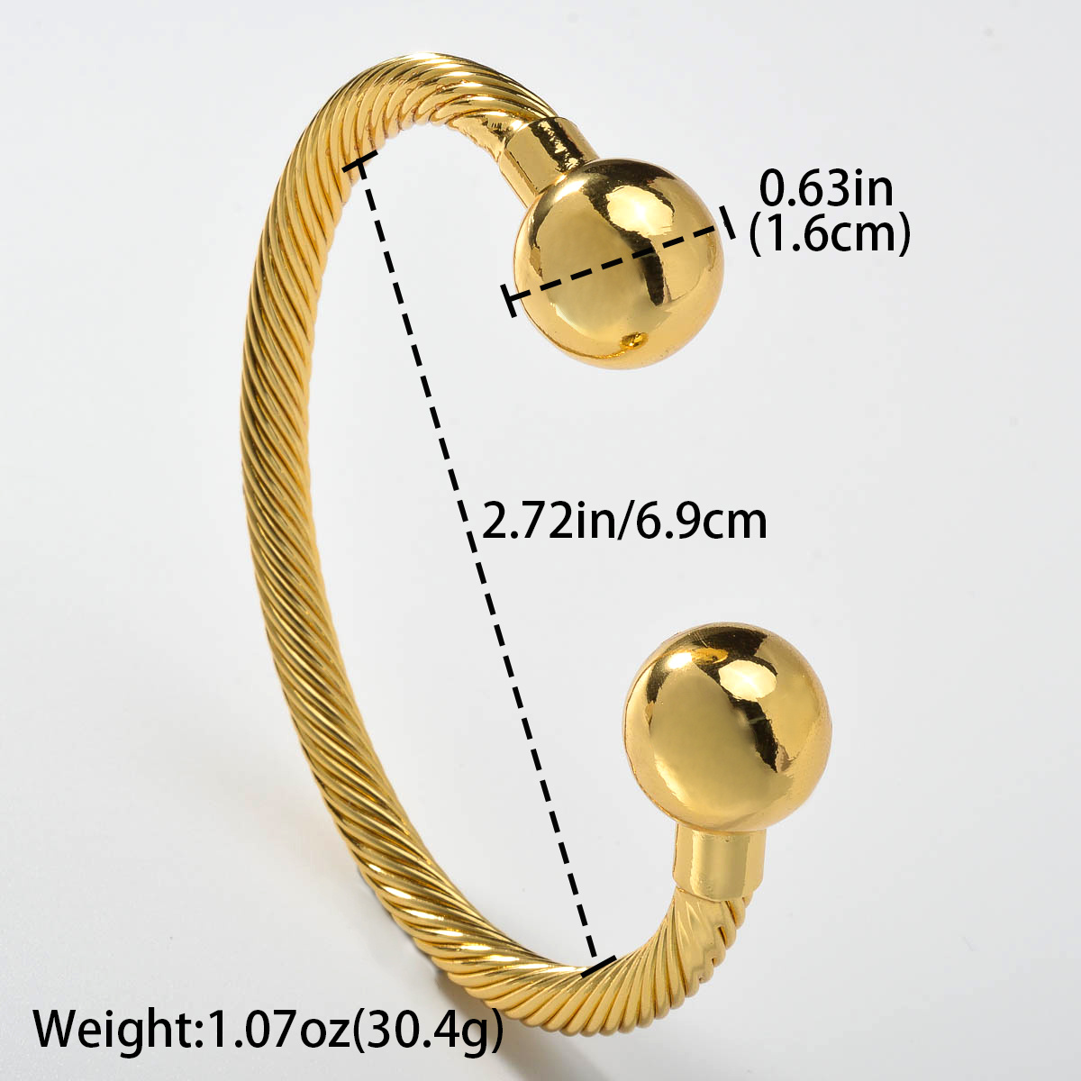Middle Eastern-Inspired Adjustable Copper Bangle, Everyday Wear