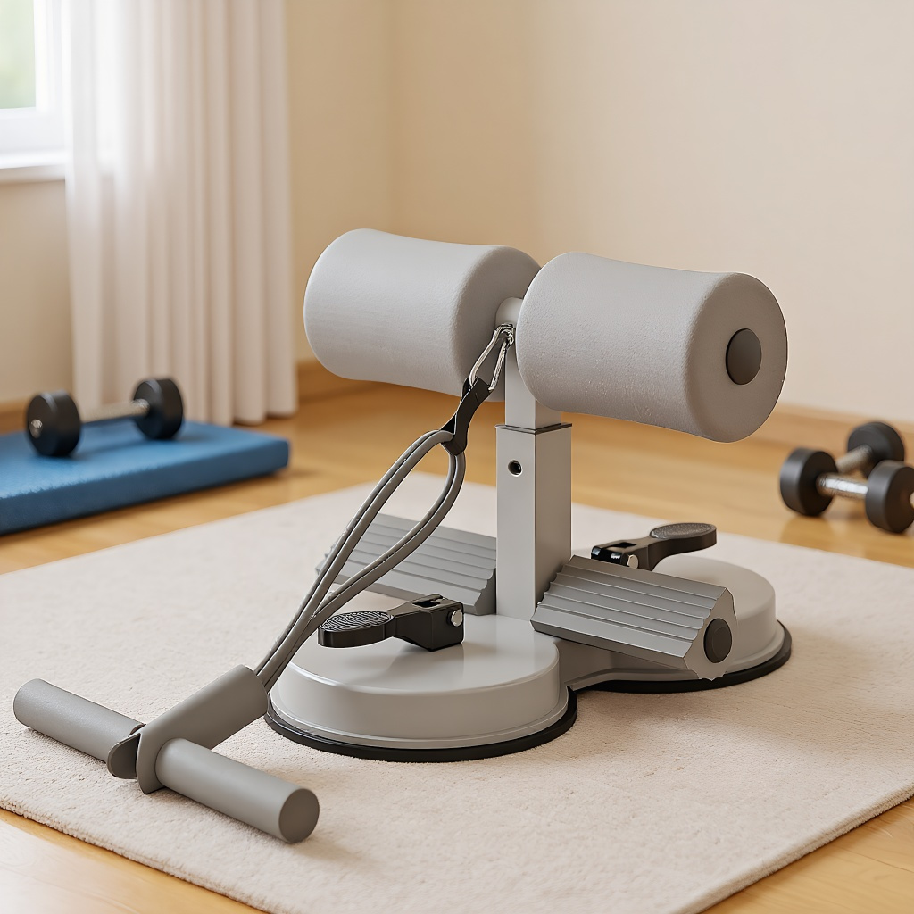 stainless steel sit up assist bar with dual suction cups adjustable   height home fitness equipment suitable for core exercises ideal as a gift for ramadan and christmas non rechargeable single package Product details 3