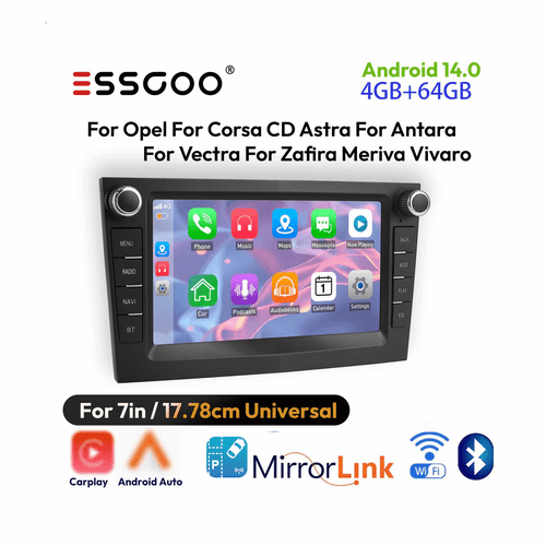 with 7 14 car stereo for c d h g c carplay auto 4gb 64gb rom sound navigation