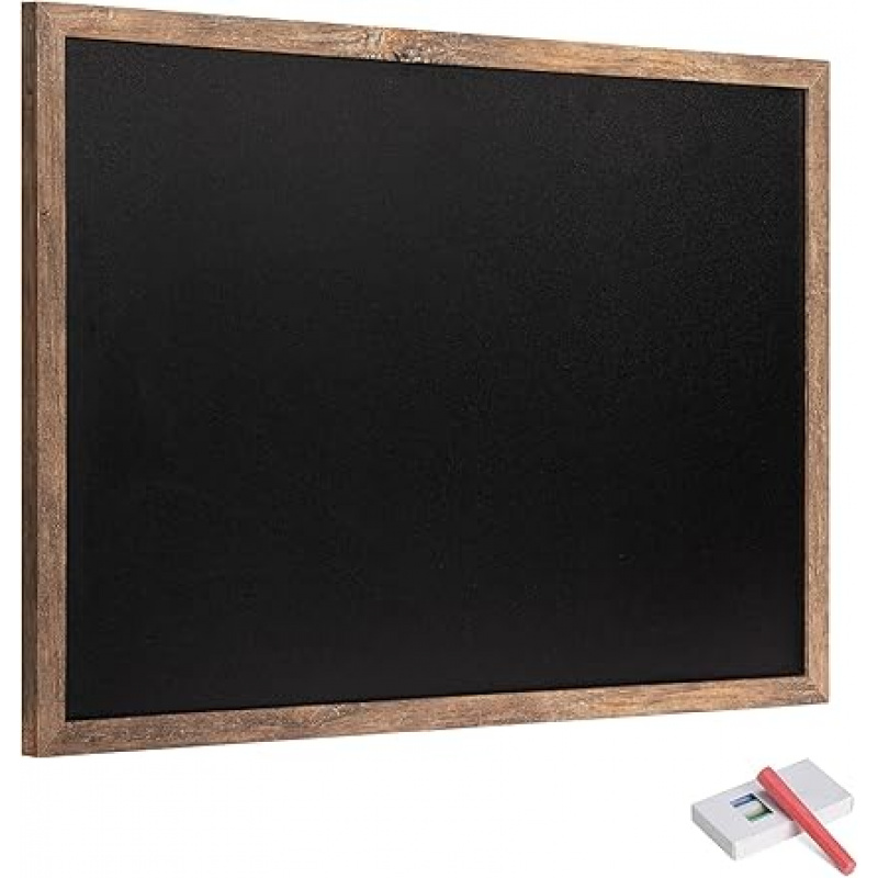 moderne gerahmte nichtmagnetische tafel 70x50cm mit abnehmbarem tafelaufkleber & holzrahmen -   für büro, tragbare tafel mit   für meetings, unterricht, nachrichtentafel